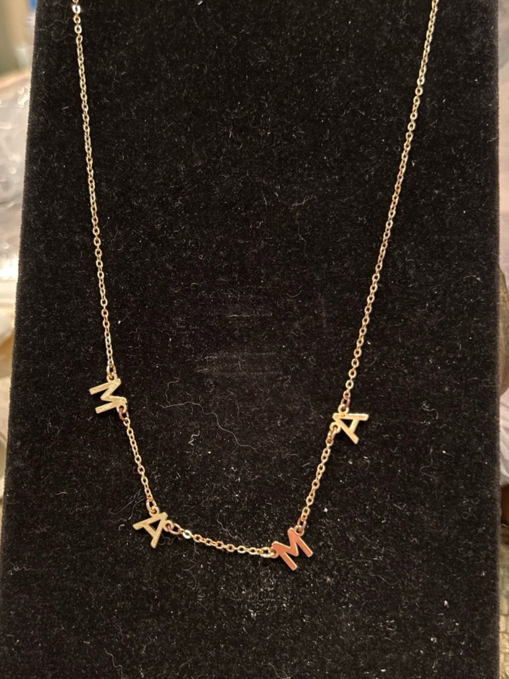 Gold Letter M and A Station Necklace - Women